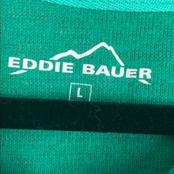 Eddie Bauer Jacket Size Large green 1/4 zip jacket - Picture 2 of 7